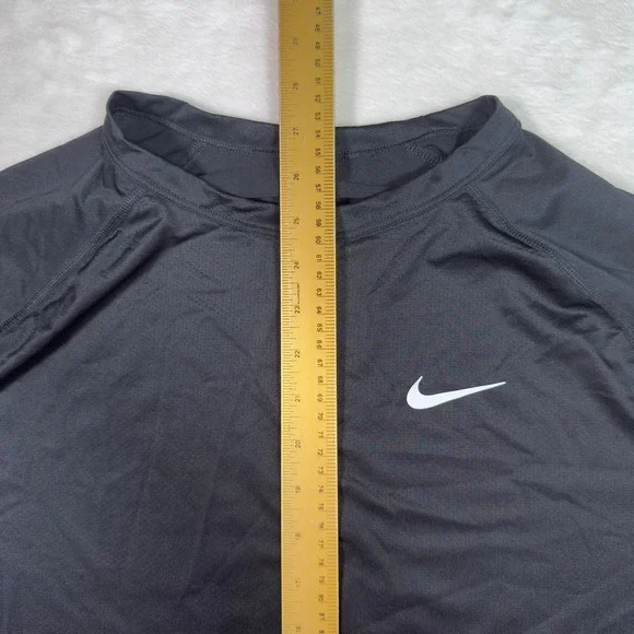 Nike Dri‎ Fit Mens Athletic T Shirt Black Short Sleeve Athletic TEE Size L - Picture 3 of 6